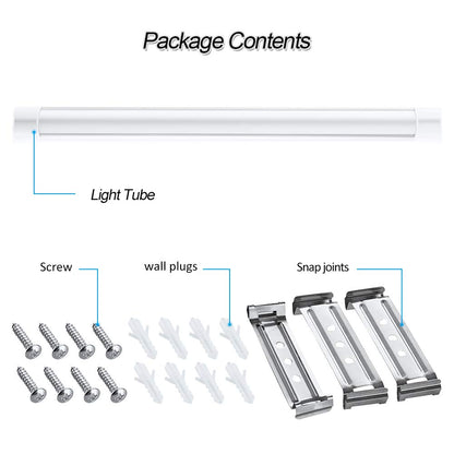 8pcs Waterproof LED Light, 30W LED Ceiling Light Fluorescent Lamp, 6500K 3000LM Bathroom Lamp, LED Light Bar for Garage Warehouse Workshop Bathroom Office Basement Shop, Cool White LED Ceiling Light