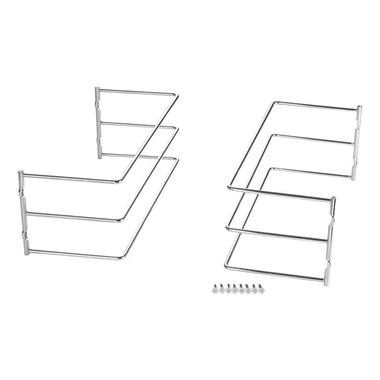 SOTECH baking tray holder for 3 baking trays (364 x 140 x 125 mm, polished chrome, for 600 mm cabinet width) grid shelf mounting - keeping things organized easily.