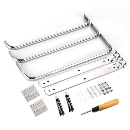 Yeegout No Drill 3-Tier Towel Rack Stainless Steel Towel Holder for Bathroom Kitchen and Toilet, 50cm Silver