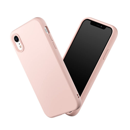 RhinoShield case compatible with [iPhone XR] | SolidSuit - shock-absorbing & slim protective case with premium finish - 3.5 meter drop protection - interchangeable camera rings - Velvet pink