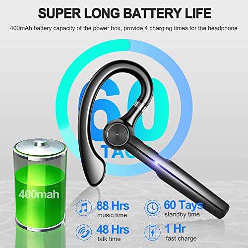 Ceppekyy Bluetooth headset phone with microphone, wireless in-ear headphones, 48hrs talk time, Bluetooth hands-free, new gold for iPhone Samsung Android.