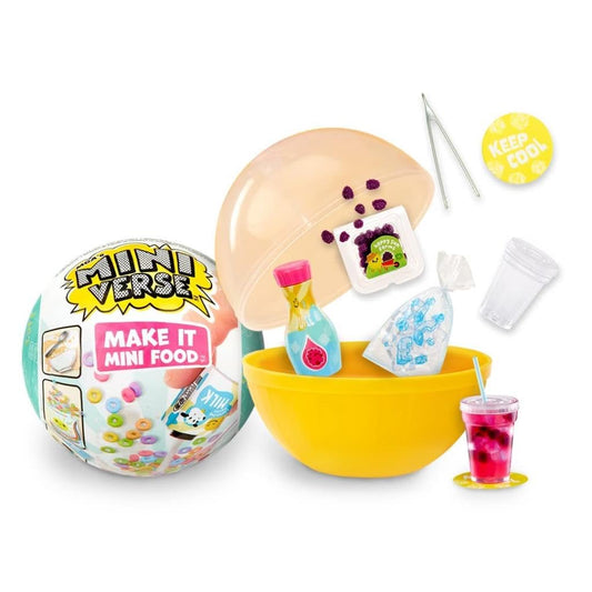 MGA's Mini Universe - Make It Mini Food Cafe Series 1 - DIY resin game, Packed in an opaque sphere - unpack surprise ingredients & kitchen accessories - Perfect for kids and collectors aged 8 and above.