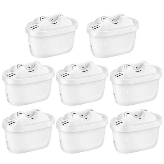 isinlive 8 Pack Water Filters for Brita Maxtra+ Water Filter Cartridges Compatible with Brita Style, Mavea Elemaris XL Water Tank - 8 Pieces