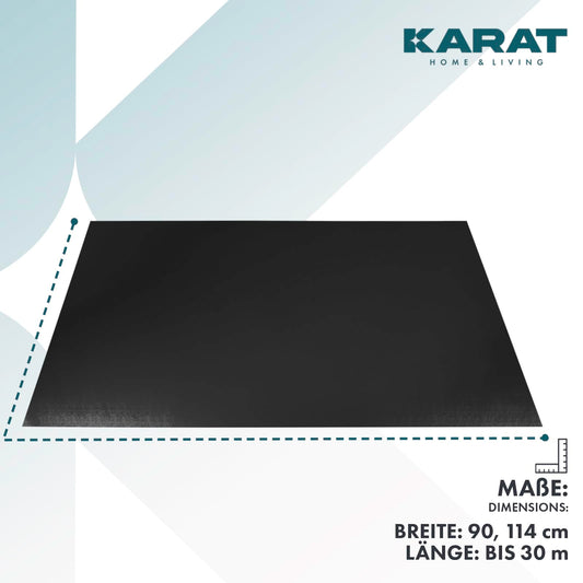 KARAT Floor Protection Mat for Hard Floors - Neo - Floor Protection Mat for Office Chair for Parquet Laminate Floor Mat Office Chair - Thickness: 1.5 mm (Black, 114 x 500 cm)