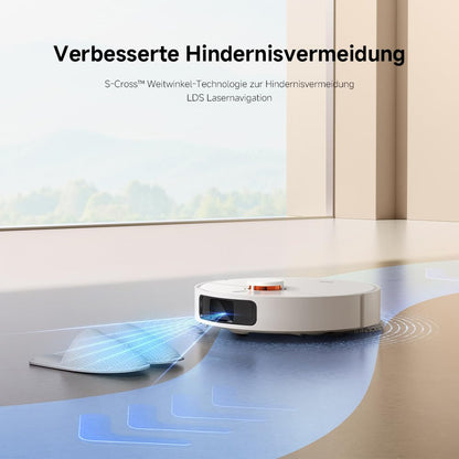 Xiaomi Robot Vacuum X20+ robot vacuum with self-emptying station and 4L/4L fresh & wastewater tank - 2 rotating, auto-drying mop pads, mop up to 280m², 6000Pa suction power, LDS navigation, suitable for all floor types.