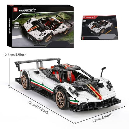 Mold King 13060 Technic Sports Car Building Blocks, 2299 pieces Static Version DIY Car Building Kit, Sports Racing Car Model as Toys/Collectibles/Display Items.