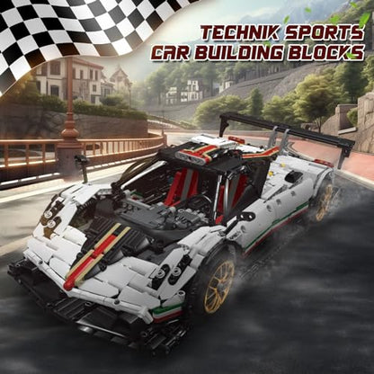 Mold King 13060 Technic Sports Car Building Blocks, 2299 pieces Static Version DIY Car Building Kit, Sports Racing Car Model as Toys/Collectibles/Display Items.