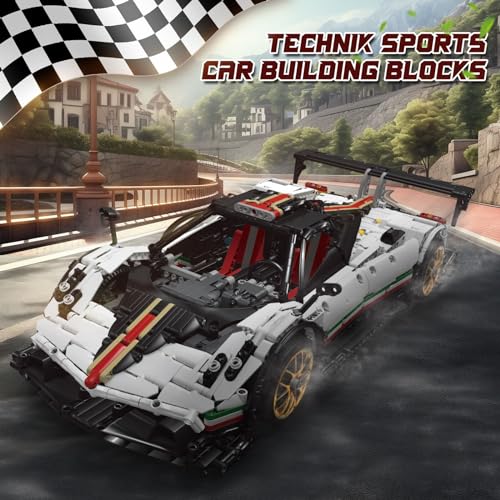 Mold King 13060 Technic Sports Car Building Blocks, 2299 pieces Static Version DIY Car Building Kit, Sports Racing Car Model as Toys/Collectibles/Display Items.