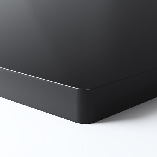 FLEXISPOT Tabletop 120x60 cm, 25 mm thick – Single-piece desktop, DIY office desk surface – Ideal for height-adjustable desks (Black)