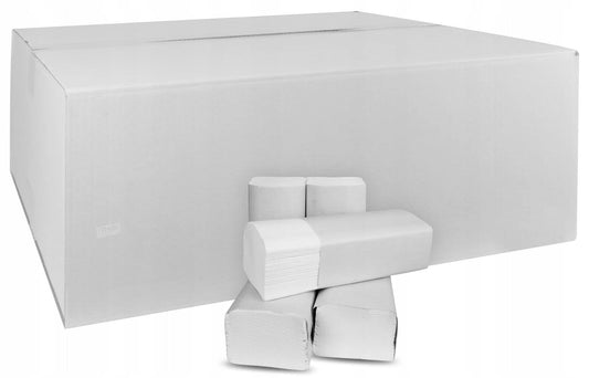 4000 sheets of premium paper towels, V/ZZ-fold, 2-ply 25 x 21 cm ZZ-fold, white, cellulose.