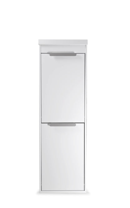 ARREGUI Ecoclas Plus CR221-E Steel Recycling System with Storage Box and Lid | 2x17L (34L) | 2 Compartments Trash Can for Kitchen | Removable Inner Bins + Handle | White