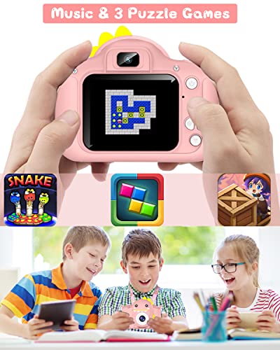 Children's camera, Gofunly Kids Camera 1080P 2.0-inch Screen Children's camera with 32GB card Selfie digital camera children's camera for 3-12 years old boys and girls Christmas toys
