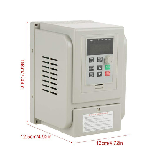AC 220V Variable Frequency Drive VFD Inverter 1.5KW Frequency Converter, Adjustable for Motor Speed Control.