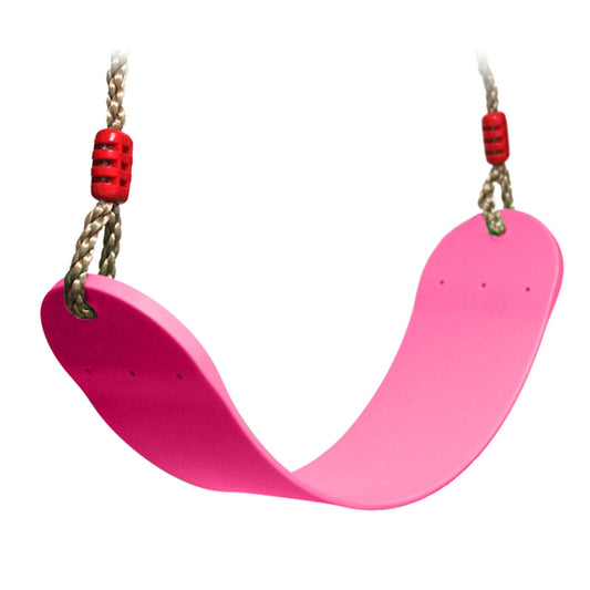 EXTSUD Swing Outdoor, Elastic Kids Swing EVA Soft Board U-Swing Board Swing Seat Swing Board Garden Toy Children, Pink