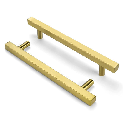 Goldenwarm 10-Pack Cabinet Handles - Stainless Steel Gold 256mm LS1212GD256 - Brass Drawer Pulls
