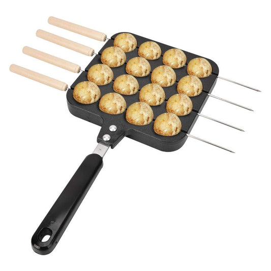 Mumusuki Takoyaki Grill Pan Plate Cooking Baking Mold Tray Cast Aluminum Nonstick Japanese Food Round Pancakes Kitchen