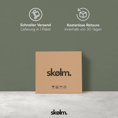 Skølm Mjölnir coffee table round - living room table wood - high-quality side table for living room - coffee table made of solid oak wood, dark oiled natural - sofa table with shelf - coffee table Ø70 cm.