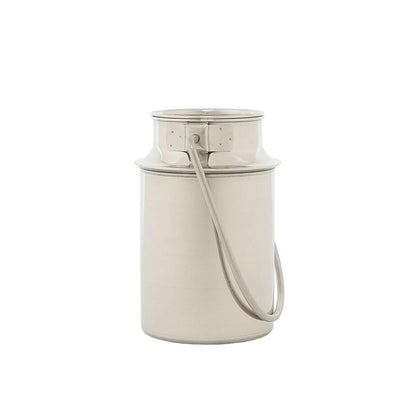 Stainless steel milk jug 2.5l - milk pitcher - for coffee milk sauces - 22cm tall - milk jug with lid - handle transport container - milk jug decoration - coffee pot - wine container