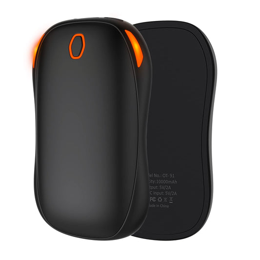 Rechargeable hand warmers, 2 pieces 5000mAh USB portable electric hand warmer with 3 adjustable heating modes, pocket warmer power bank warm gift for women men outdoor winter sports.