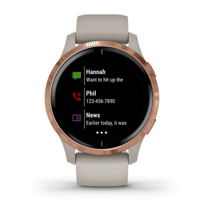 Garmin Venu - waterproof GPS fitness smartwatch with AMOLED display, training plans & animated workouts. 20 sports apps, heart rate monitoring, 5-day battery life, contactless payment, music player.