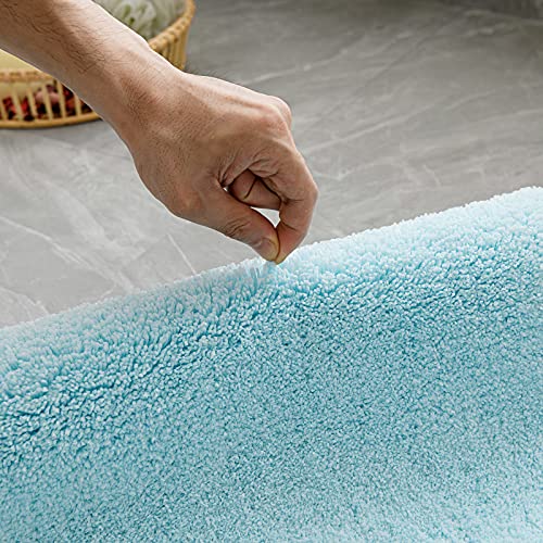 MIULEE Rug Bath Mat Bathroom Rug Non-Slip Washable Bath Mat Bedside Rug Absorbent Shower Mat Floor Mat for Living Room Bedroom Bathroom 70x120 cm Sky Blue