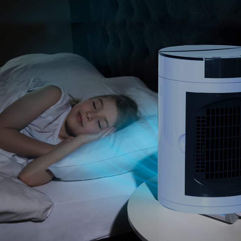 LIVINGTON SmartChill black - Limited Edition - Air cooler with water cooling - Portable air conditioner with 3 levels - powerful mini air cooler with 12h cooling tank volume