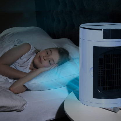 LIVINGTON SmartChill black - Limited Edition - Air cooler with water cooling - Portable air conditioner with 3 levels - powerful mini air cooler with 12h cooling tank volume