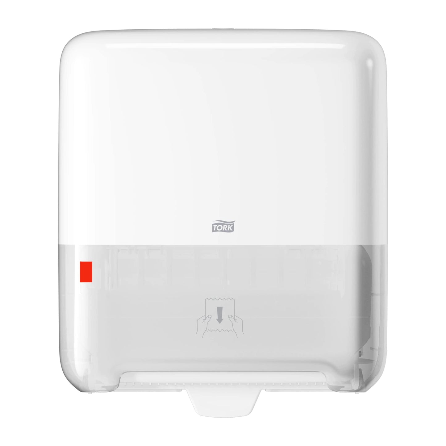 Tork Matic Roll Towel Advanced 290067 - H1 for roll towel dispenser, soft, 2-ply, white & Tork Matic Roll Towel Dispenser 551000 - H1 roll towel dispenser, single sheet dispensing, white.