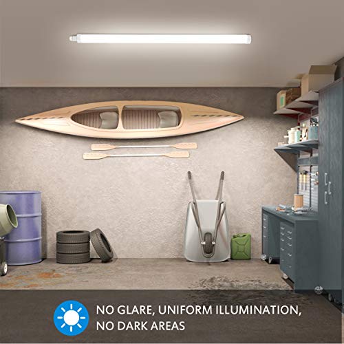 3 pieces 45W LED moisture-proof luminaire with motion sensor, 4950LM 150CM LED tube, IP65 waterproof cellar luminaire, ceiling lamp with motion sensor for office hallway stairs garage storage room, 4000K