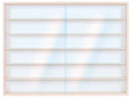 Alsino model railway display case with tracks H0 model railway collection showcase with glass hanging display case v-110.6a - dimensions: 110 cm x 58 cm x 8.5 cm 6 compartments with grooves