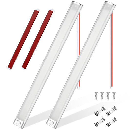 URAQT 168 LED Interior Lighting, 2 Pack LED Strip 2000LM 10W 12V Led Lamp RV LED Interior Light Strip Vehicle Lighting Strip with Switch for Car RV Van Bus Caravan Boat Kitchen Bathroom Bar Truck
