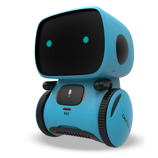 REMOKING Intelligent Robot Kids Toy, Interactive Robot Learning Toy, Gifts for Boys Girls, Touch Control, Voice Control, Voice Recording, Repeat, Dancing, Music (Blue)