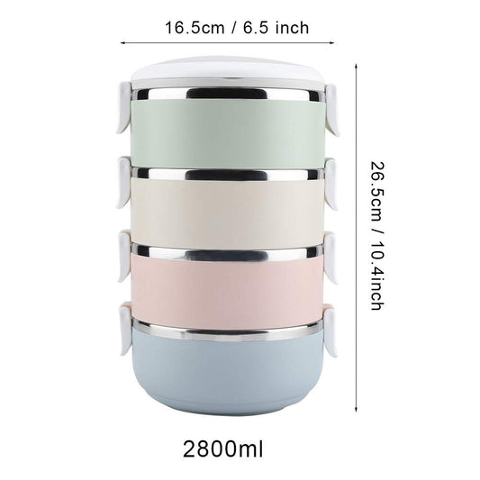 Tyenaza Thermo Container Insulated Container, stainless steel thermo lunchbox Thermal Insulated, Thermal Compartment Lunch Box, Portable Bento Box, Storage Container for hot food, meals, soup (#4)