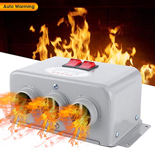12V car heater, car heating, 12V compact 3-hole 600W - 800W rapid winter heater warmer frost removal defoggers low noise winter item winter defroster demister windshields
