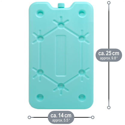 com-four® 4X Extra flat cooling pack - Space-saving and ideal for cool box and cooler bag - Large cooling element (4 pieces - medium)