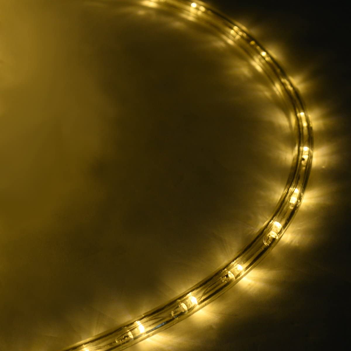 COSTWAY Outdoor Light Tube 30M, Light Tube with 1080 LEDs, Waterproof Light Chain, Powered by Electricity, LED Light Tube for Decoration, Party, Garden, Wedding (Warm White)