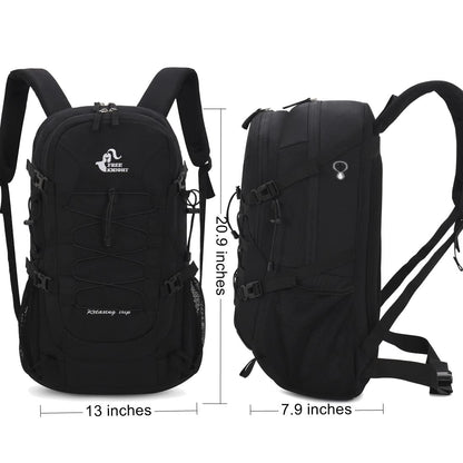 Bseash 40L Lightweight Waterproof Hiking Backpack with Rain Cover, Outdoor Sports Travel Daypack Multifunctional Travel Bag for Camping, Climbing, Skiing, Cycling (Black)