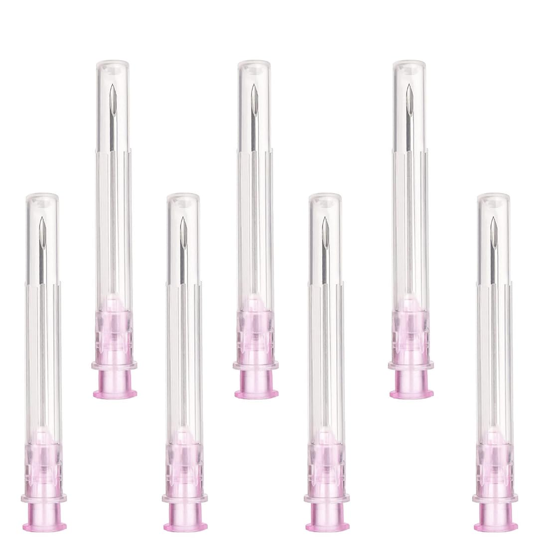 100 pieces of 18G x 1" (25mm) stainless steel dispensing accessories for refill liquids, individually packaged, refill tubes for industrial, scientific labs, for hobby and home use, multipurpose measuring tools.