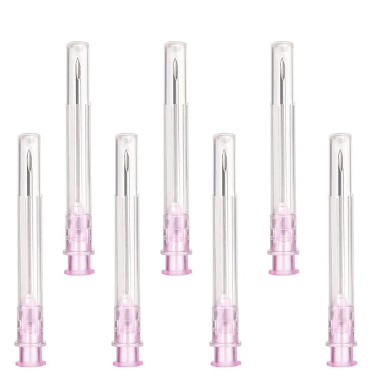 100 pieces of 18G x 1" (25mm) stainless steel dispensing accessories for refill liquids, individually packaged, refill tubes for industrial, scientific labs, for hobby and home use, multipurpose measuring tools.