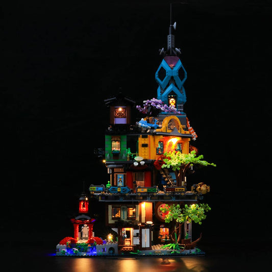 GEAMENT LED light set for Ninjago City Gardens compatible with Lego 71741 (model set not included)