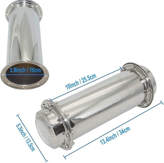 304 stainless steel time capsule - corrosion resistant waterproof container. Buryable metal time capsule. Best graduation gifts for granddaughter (13.4 inches).