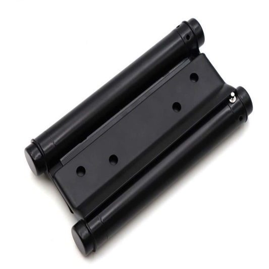 2 pairs of 4-inch black double-action stainless steel door hinges for Saloon Cafe self-closing, perfectly adjustable, 100mm long.
