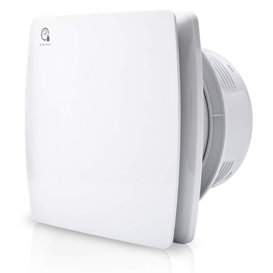 Randaco 150mm bathroom fan with moisture sensor, exhaust fan with backdraft damper and timer, quiet bathroom ventilation, fan for toilet