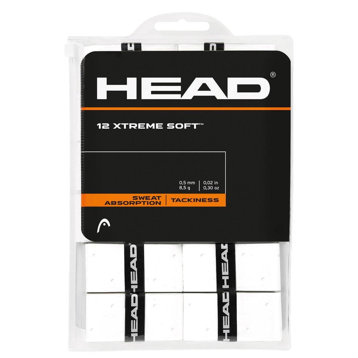 HEAD Unisex Adult 12 Xtremesoft Grip Tape, White, One Size & Radical Tennis Ball (3 x 4 Pack) Amazon Exclusive