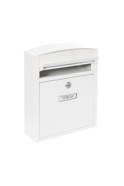 Arregui - Stainless steel mailbox, 28.5 x 24 x 9.5 cm, white.