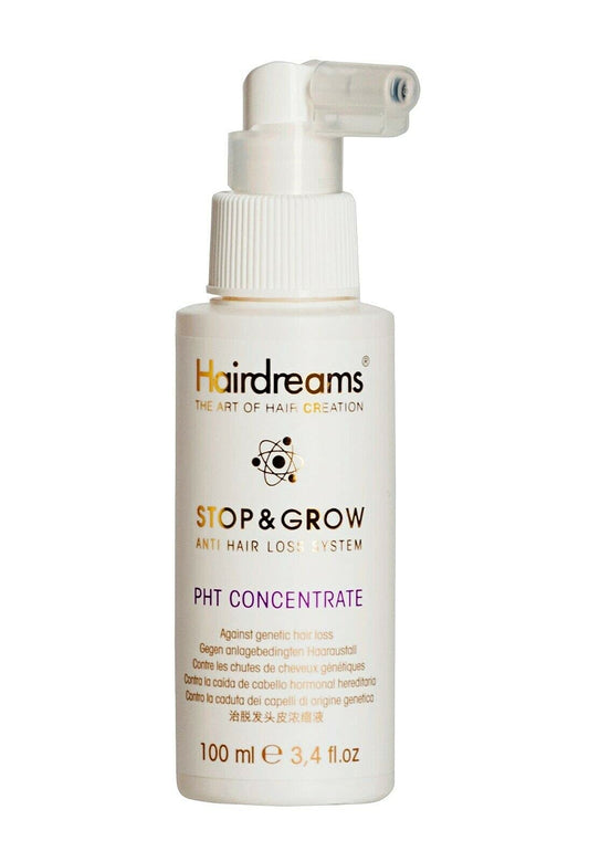 Hairdreams Stop & Grow Concentrate hair tonic prevents scientifically proven hereditary hair loss in women and men, up to 14,000 new hairs in three months.