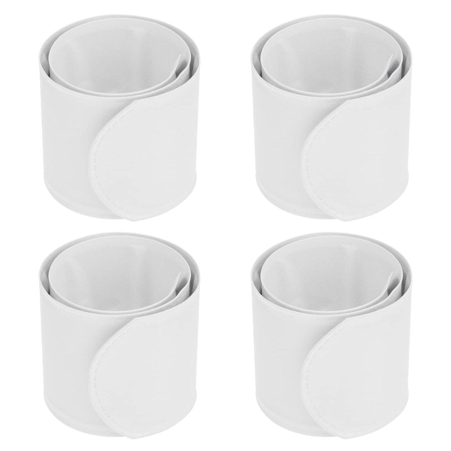 TOYANDONA 100pcs Slap Bracelets Painting for Girls Creative White Party Bracelets for Birthday Parties and Craft Activities