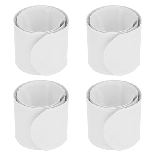 TOYANDONA 100pcs Slap Bracelets Painting for Girls Creative White Party Bracelets for Birthday Parties and Craft Activities