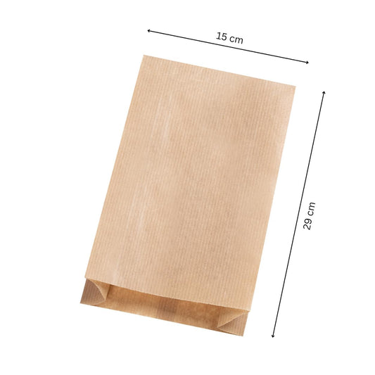 Pakico | 1000 Brown Paper Bags 15 x 29 cm | Paper Bags for Sweets | Packaging | Lunch | Sandwich | Birthday Party | Gift Bags | Eco-friendly | Sustainable
