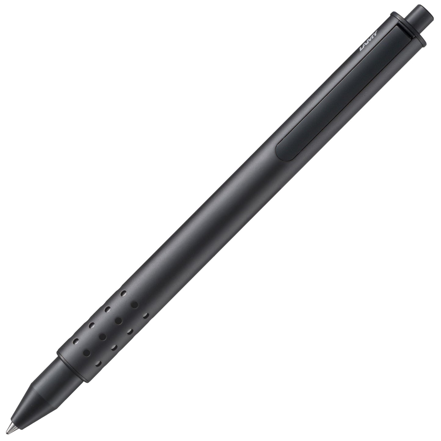 Lamy swift black rollerball pen - simple design with smooth writing feel - durable stainless steel body & B line width - comes with M 66 rollerball refill in blue.